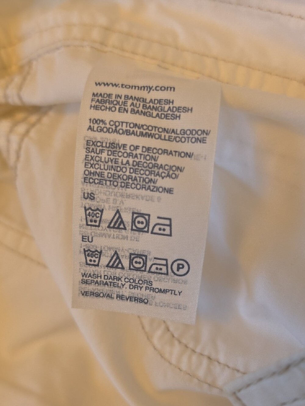 Tommy Hilfiger 100% Cotton White Capri Cargo Bermuda Shorts with Hem Ties Size 6 - Picture 8 of 10
